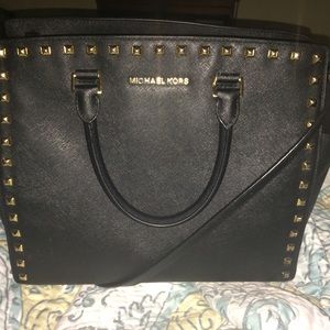 Michael Kors studded leather tote