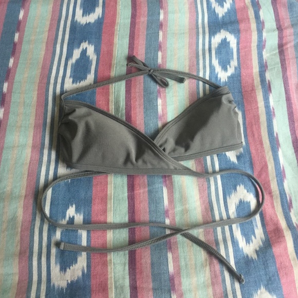 Olive Green Wrap Bikini Top