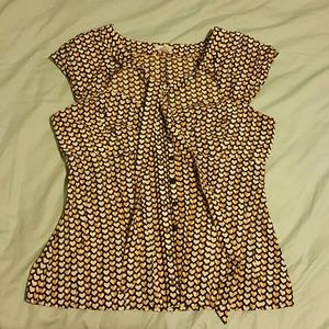 Anthropologie odille silk button down blouse