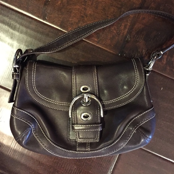 SOLD 💟Coach brown bag with buckle-Authentic!!!