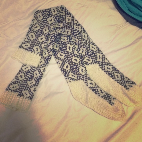 Extra long knit socks