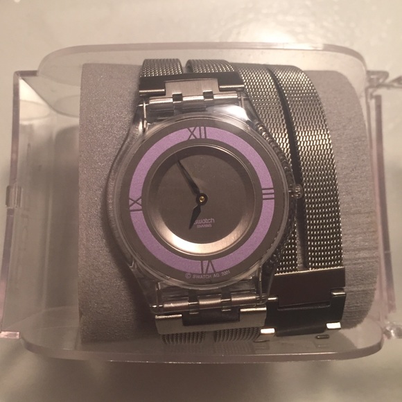 SWATCH wrap around silver watch