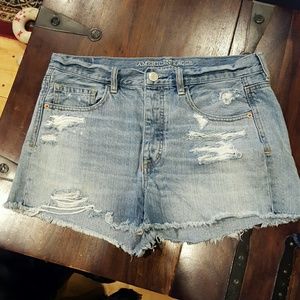 AE distressed denim shorts