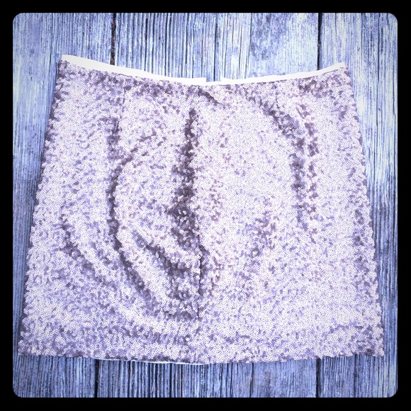 Gap Champagne Sequin Mini Skirt