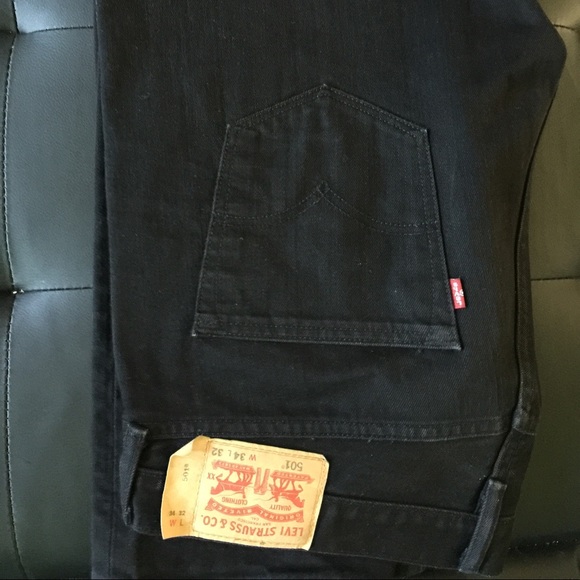 Mens black Levi jeans