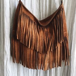 Suede Fringe Purse
