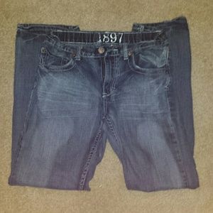 Boy's 1897 straight leg dark wash jeans