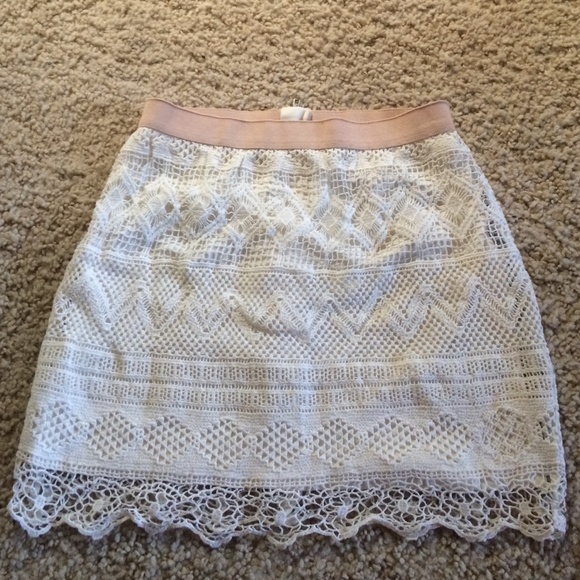 White Crochet Skirt