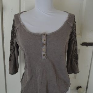 Free People Candy Baseball Henley