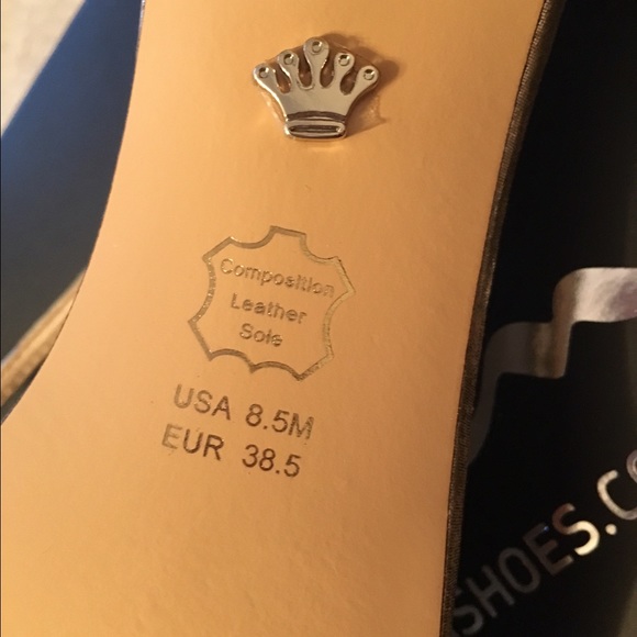 NINA Gold Rhinestone Heels - Picture 4 of 4