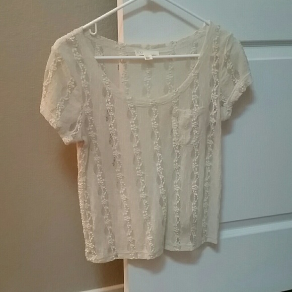 Cream lace top