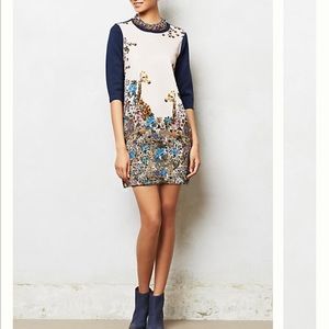 Anthropologie Giraffe Canopy Sweater Shift dress