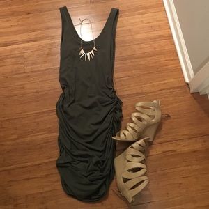 Express olive green dress