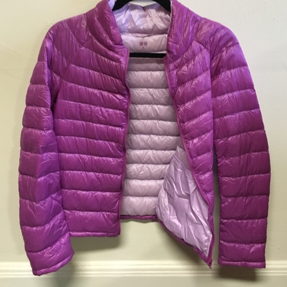 UNIQLO Jackets & Blazers - UNIQLO down jacket in magenta. Size M. Never worn.
