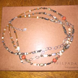 Retired silpada sponge coral necklace