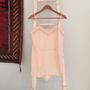 NWOT Cream Anthro Cami/Chemise w/ Pointed Hem