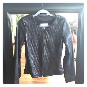 Hinge leather jacket