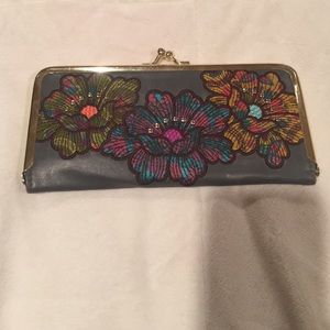 🔵Gray embroidered wallet