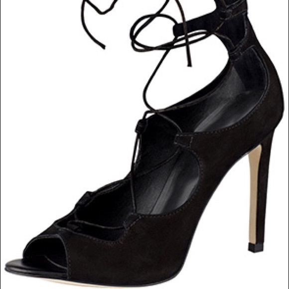 ALDO lace up black heels