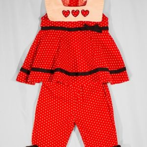 Red Polka Dot Girls Outfit