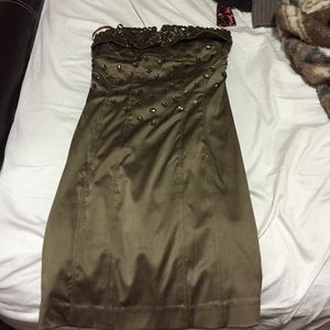 Olive dress with gems