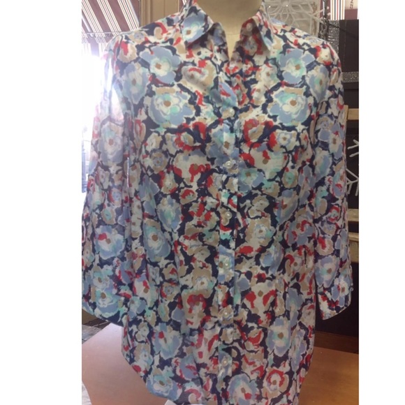Coldwater Creek Tops - COLDWATER CREEK FLORAL SHIRT ~ NWT