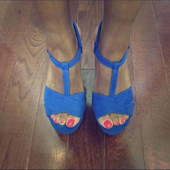 Zara Cobalt Blue wedges