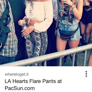 LA Hearts floral flare pants