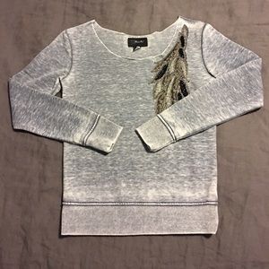 Miss Me raw edge sweatshirt