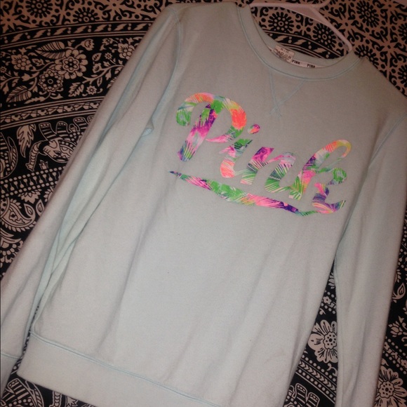 Light blue tropical pink shirt!