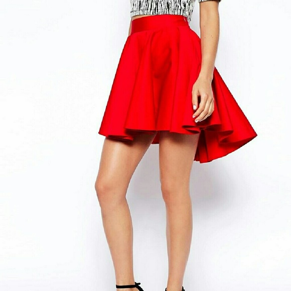 Asos Hi-Low Skater Skirt - Picture 2 of 4