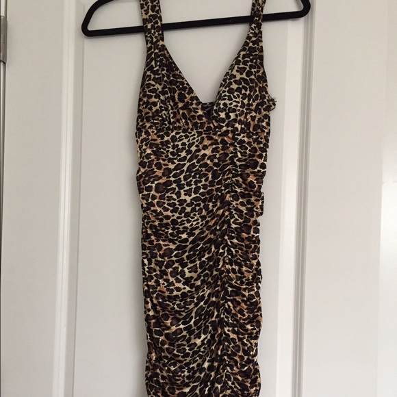 Cheetah print sexy formal dress
