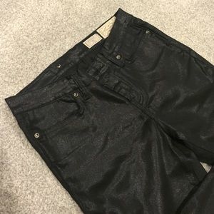 AllSaints metallic black jeans