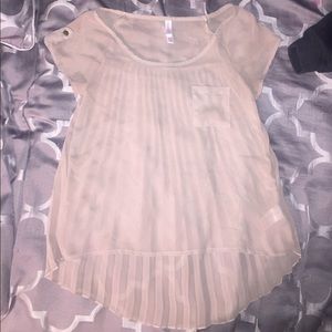 Tan flowy top