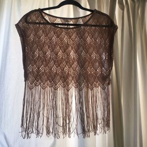 Sequin fringe top