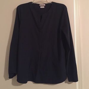 Navy Long Sleeve Work Top