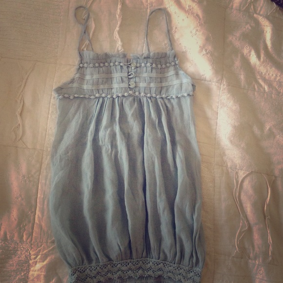 Dainty light blue bohemian top