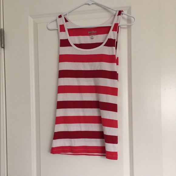 Red and white striped tank top