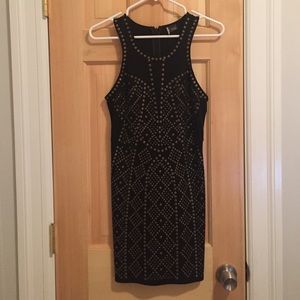 Black Sparkle & Fade mini dress