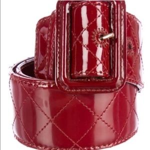 Buberry Quilted Patent Leather Belt - size small