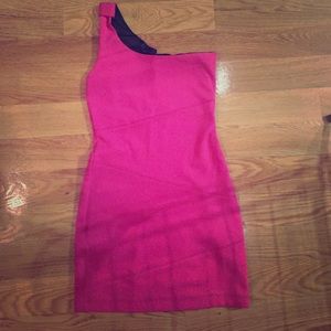 Fuschia one shoulder Zara dress