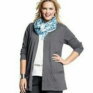 Just My Size Cotton Jersey Women's Cardigan Grey