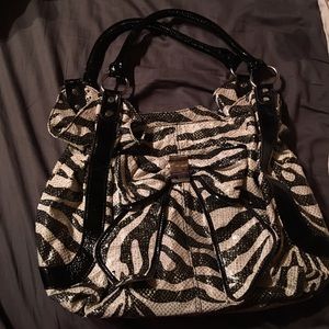 Large zebra purse