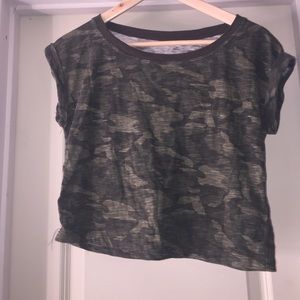 Camo slightly cropped top