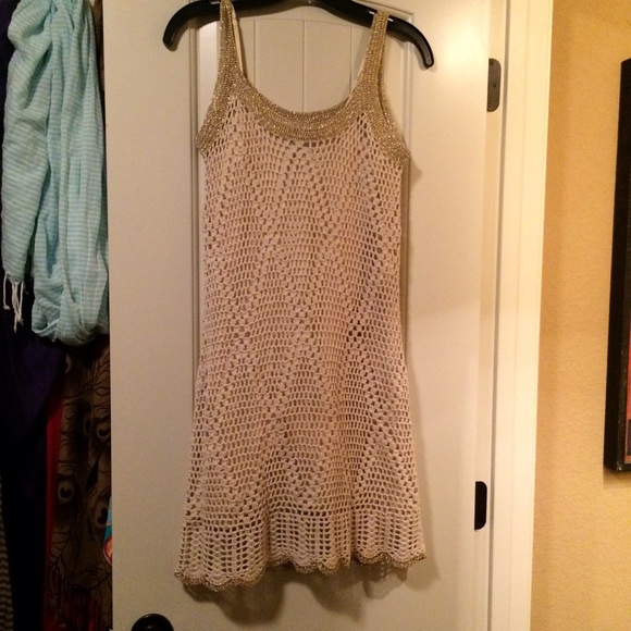 Boston Proper Knit Cream Dress