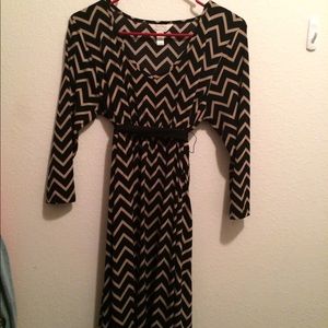 Chevron maternity dress