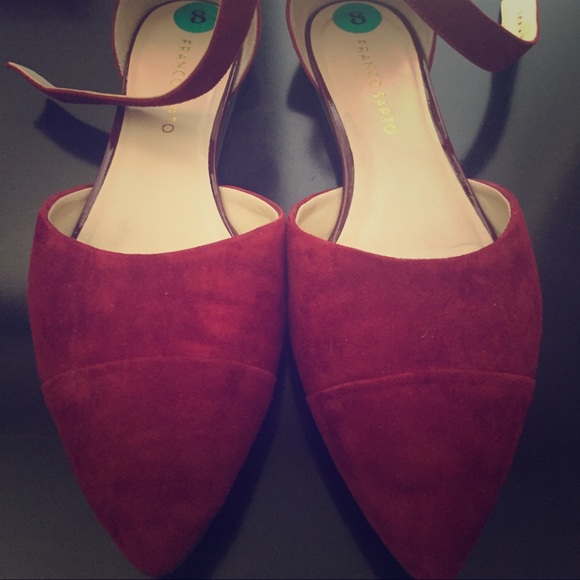 Red Ankle Strap Flats.. NWT