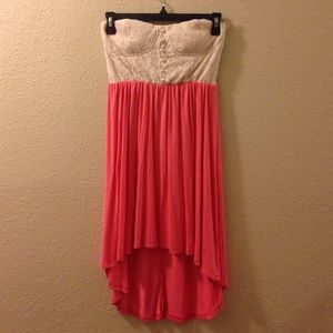 Strapless high low dress