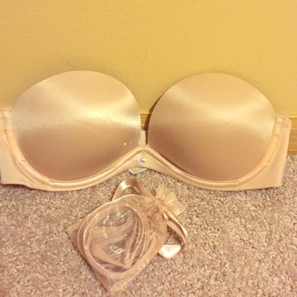 Victoria's Secret Tan Strapless push-up Bra 34B