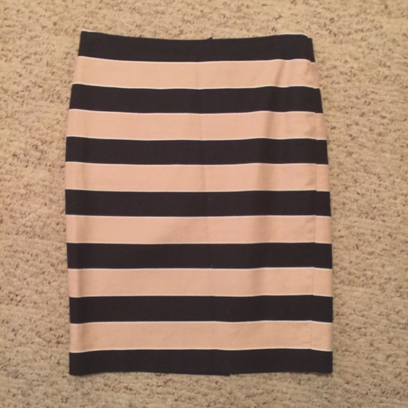 LOFT Striped Pencil Skirt